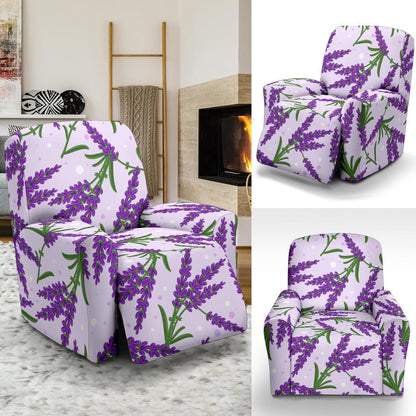 Lavender Pattern Print Design LV02 Recliner Slipcover-JORJUNE.COM