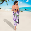 Lavender Pattern Print Design LV02 Sarong Pareo Wrap