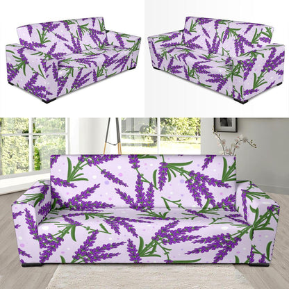 Lavender Pattern Print Design LV02 Sofa Slipcover-JORJUNE.COM
