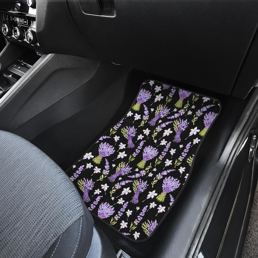 Lavender Pattern Print Design LV04 Car Floor Mats-JorJune.com