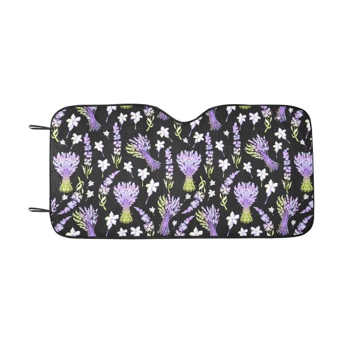 Lavender Pattern Print Design LV04 Car Sun Shade-JorJune