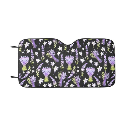 Lavender Pattern Print Design LV04 Car Sun Shade-JorJune