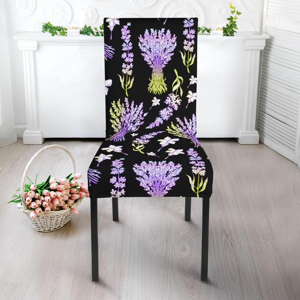 Lavender Pattern Print Design LV04 Dining Chair Slipcover-JORJUNE.COM