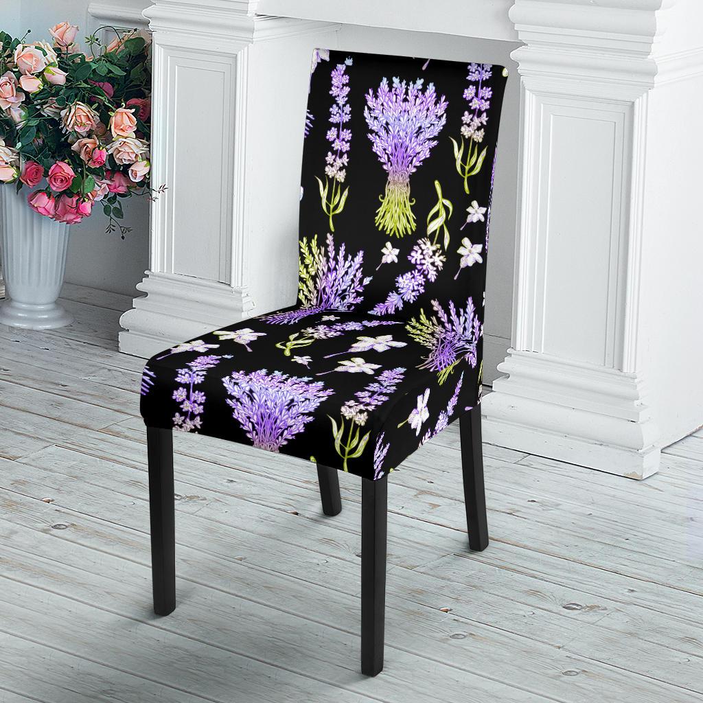Lavender Pattern Print Design LV04 Dining Chair Slipcover-JORJUNE.COM