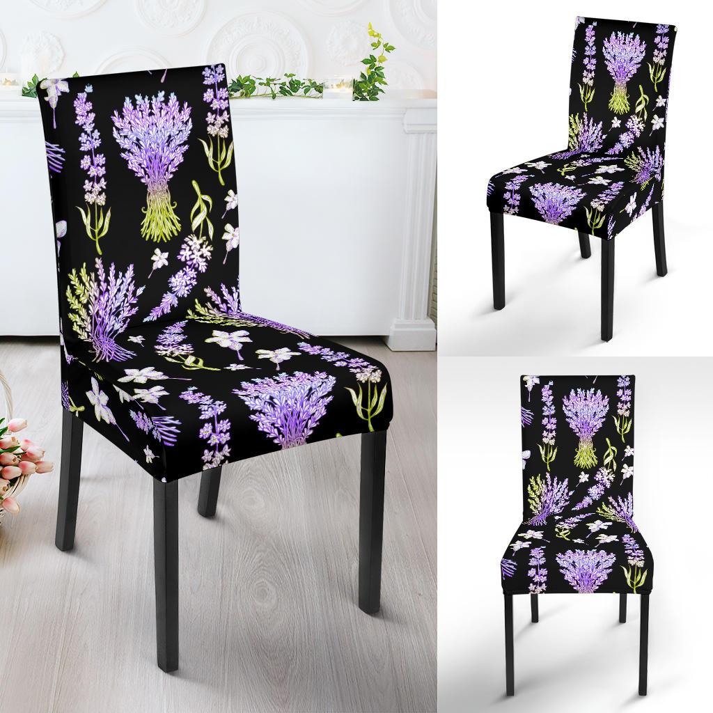 Lavender Pattern Print Design LV04 Dining Chair Slipcover-JORJUNE.COM