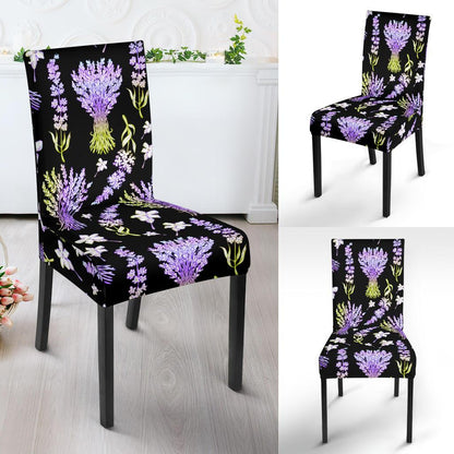 Lavender Pattern Print Design LV04 Dining Chair Slipcover-JORJUNE.COM