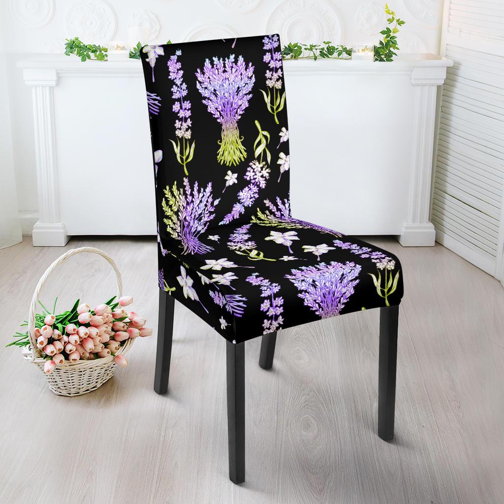 Lavender Pattern Print Design LV04 Dining Chair Slipcover-JORJUNE.COM