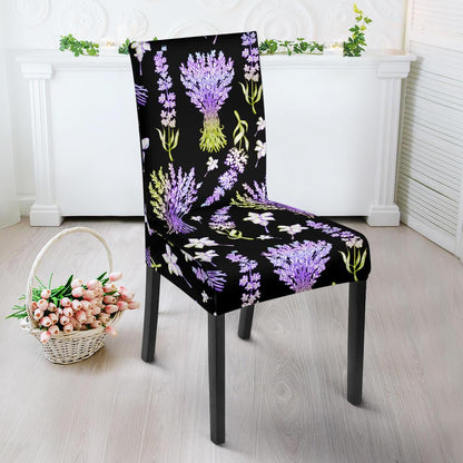 Lavender Pattern Print Design LV04 Dining Chair Slipcover-JORJUNE.COM