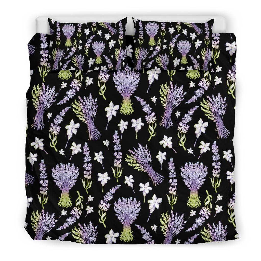 Lavender Pattern Print Design LV04 Duvet Cover Bedding Set-JORJUNE.COM