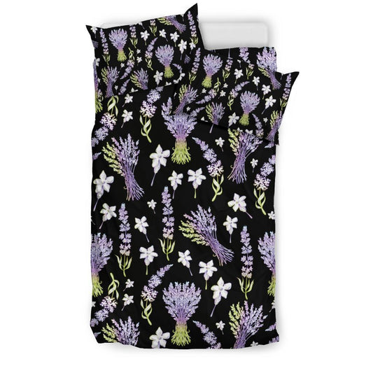 Lavender Pattern Print Design LV04 Duvet Cover Bedding Set-JORJUNE.COM