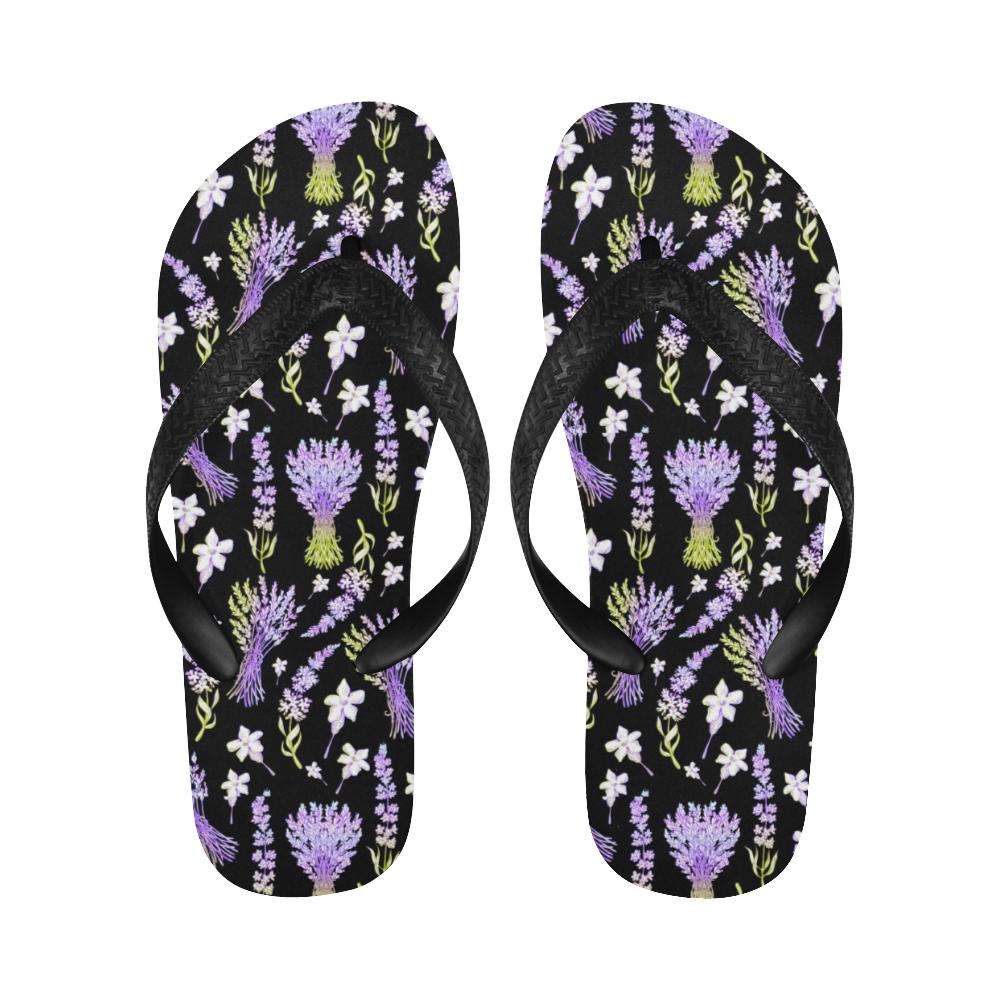 Lavender Pattern Print Design LV04 Flip Flops-JorJune