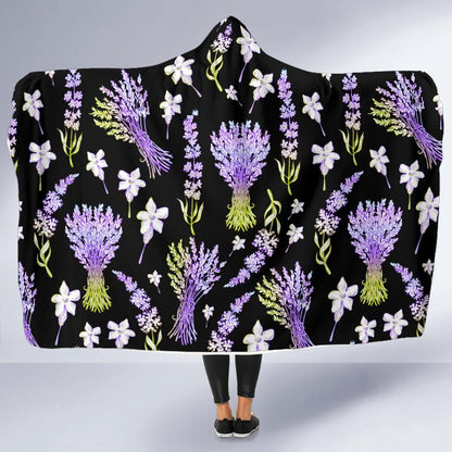 Lavender Pattern Print Design LV04 Hooded Blanket-JORJUNE.COM
