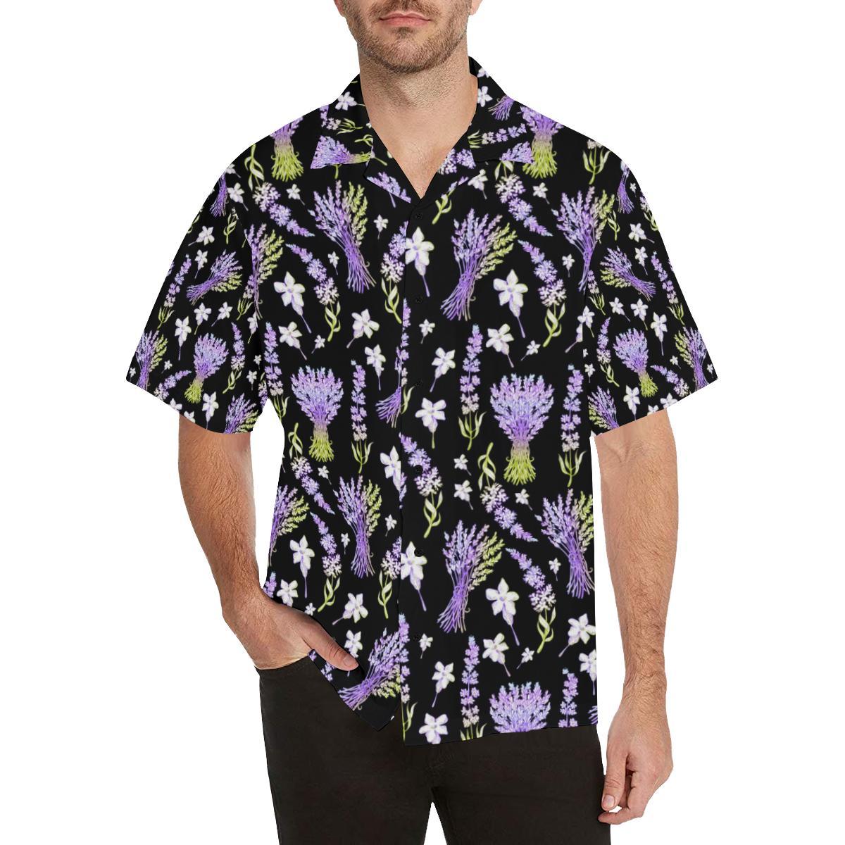 Lavender Pattern Print Design LV04 Men Hawaiian Shirt-JorJune