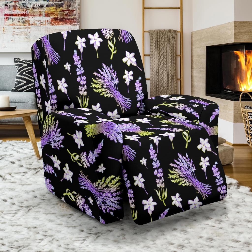 Lavender Pattern Print Design LV04 Recliner Slipcover-JORJUNE.COM