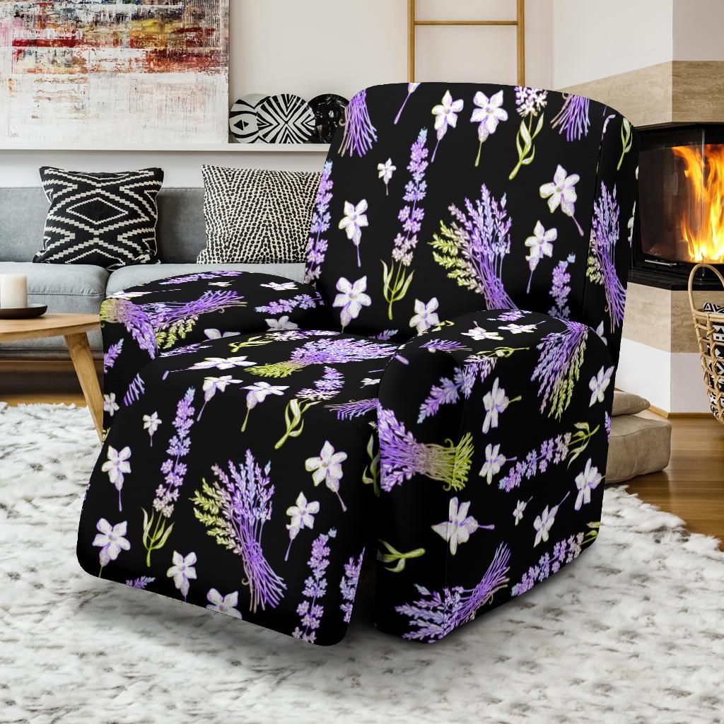 Lavender Pattern Print Design LV04 Recliner Slipcover-JORJUNE.COM