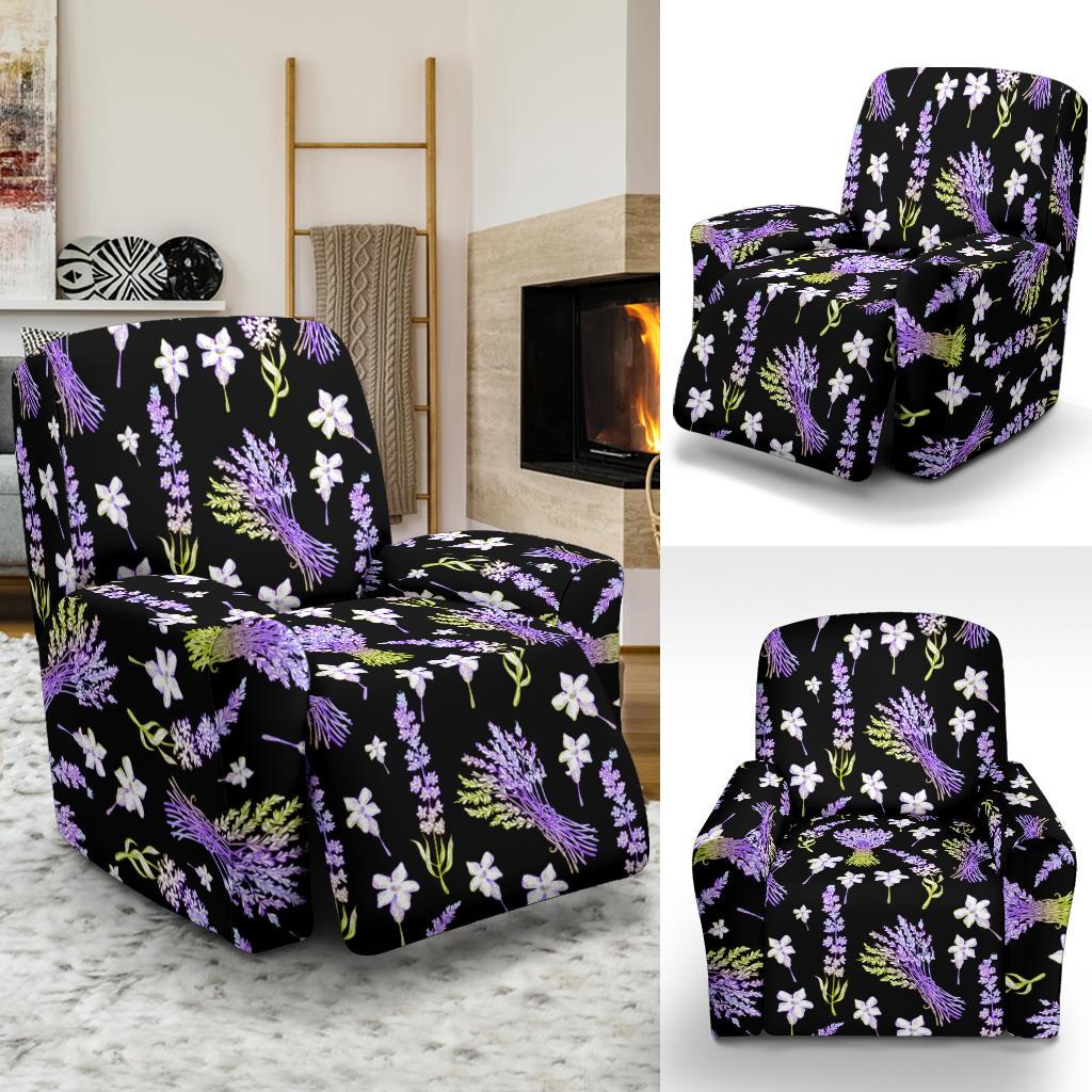 Lavender Pattern Print Design LV04 Recliner Slipcover-JORJUNE.COM