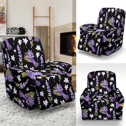 Lavender Pattern Print Design LV04 Recliner Slipcover-JORJUNE.COM