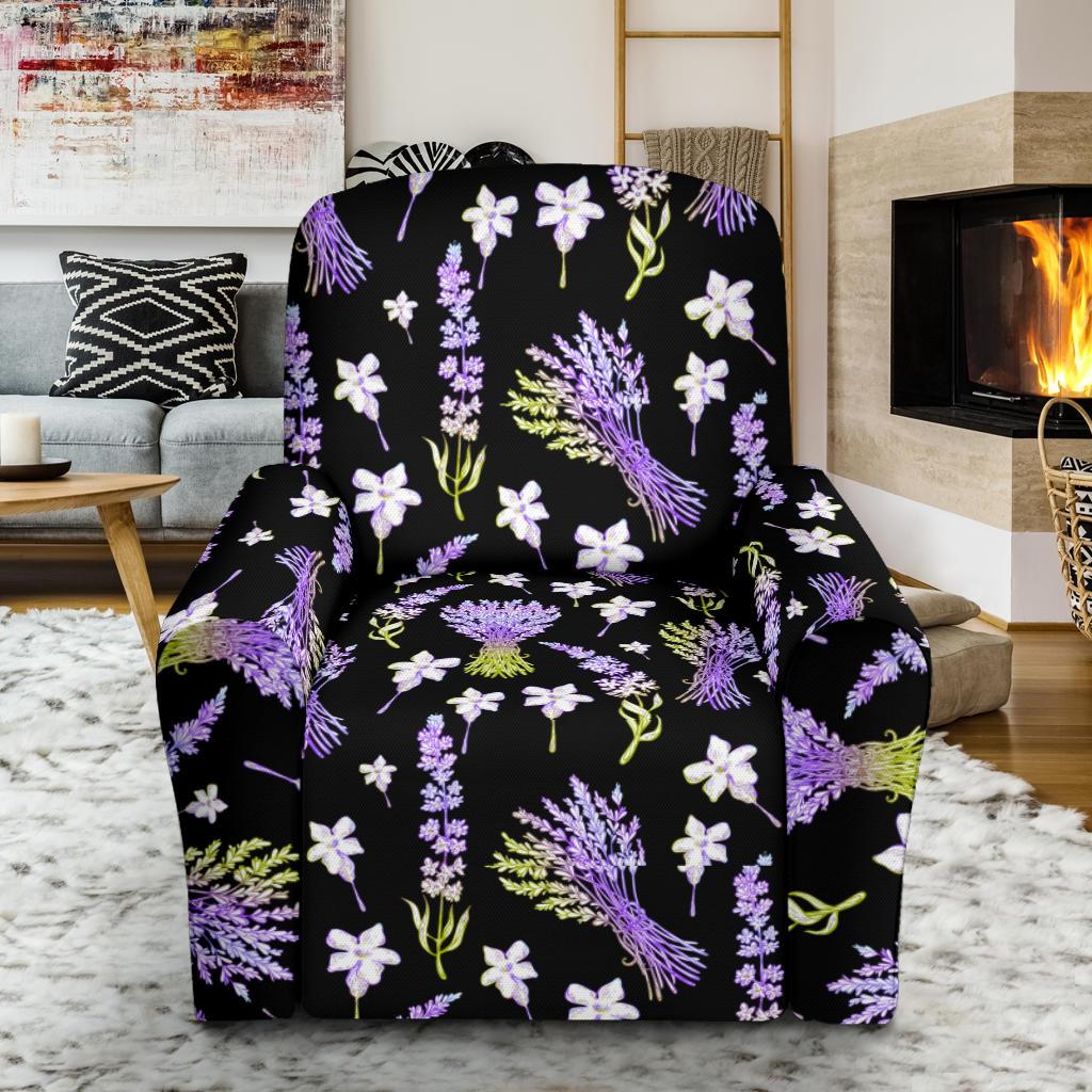 Lavender Pattern Print Design LV04 Recliner Slipcover-JORJUNE.COM