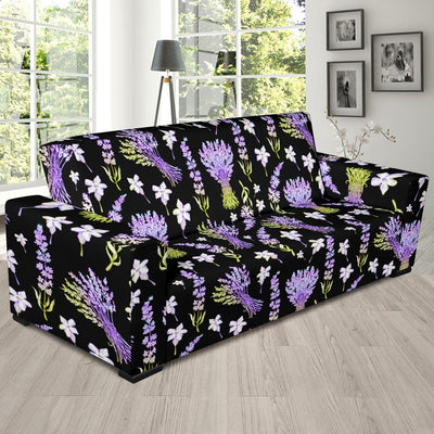 Lavender Pattern Print Design LV04 Sofa Slipcover-JORJUNE.COM