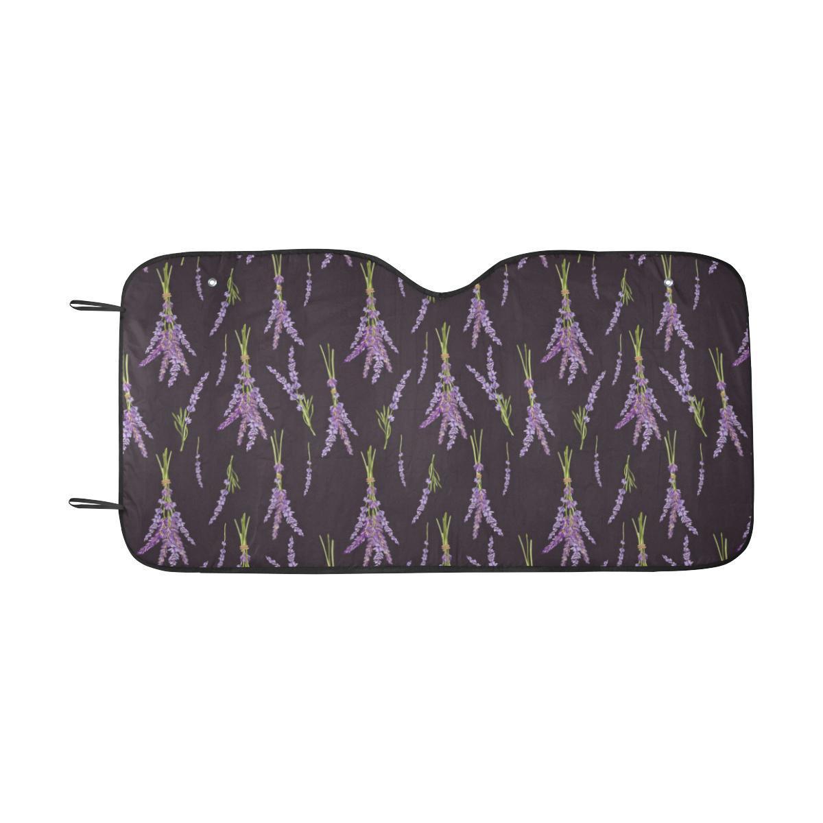 Lavender Pattern Print Design LV05 Car Sun Shade-JorJune