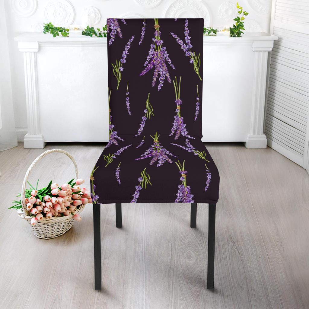 Lavender Pattern Print Design LV05 Dining Chair Slipcover-JORJUNE.COM
