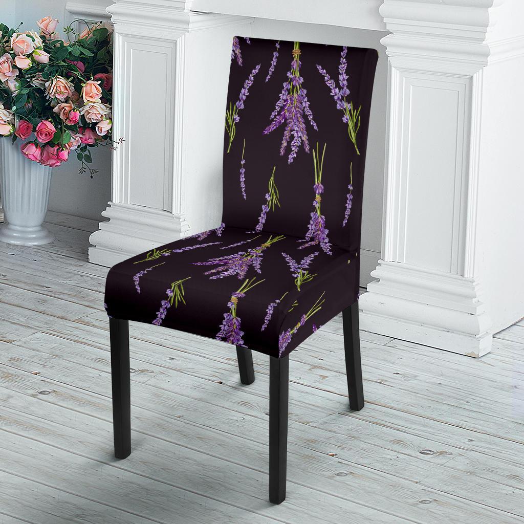 Lavender Pattern Print Design LV05 Dining Chair Slipcover-JORJUNE.COM
