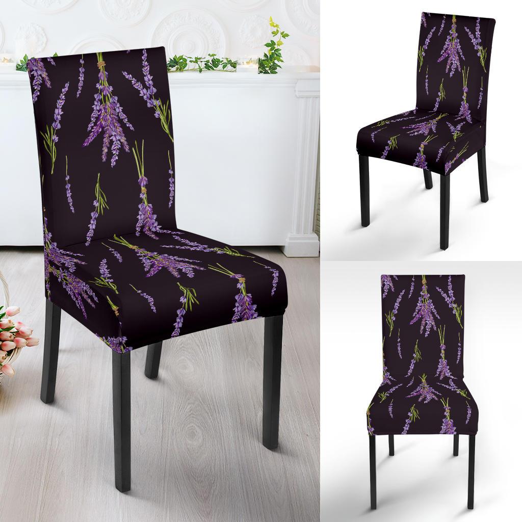 Lavender Pattern Print Design LV05 Dining Chair Slipcover-JORJUNE.COM