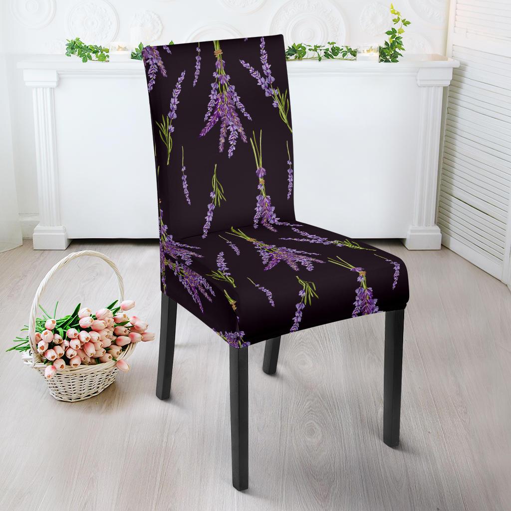Lavender Pattern Print Design LV05 Dining Chair Slipcover-JORJUNE.COM