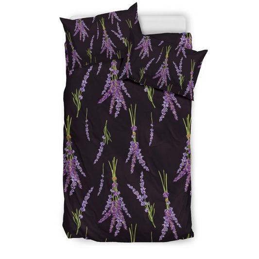 Lavender Pattern Print Design LV05 Duvet Cover Bedding Set-JORJUNE.COM