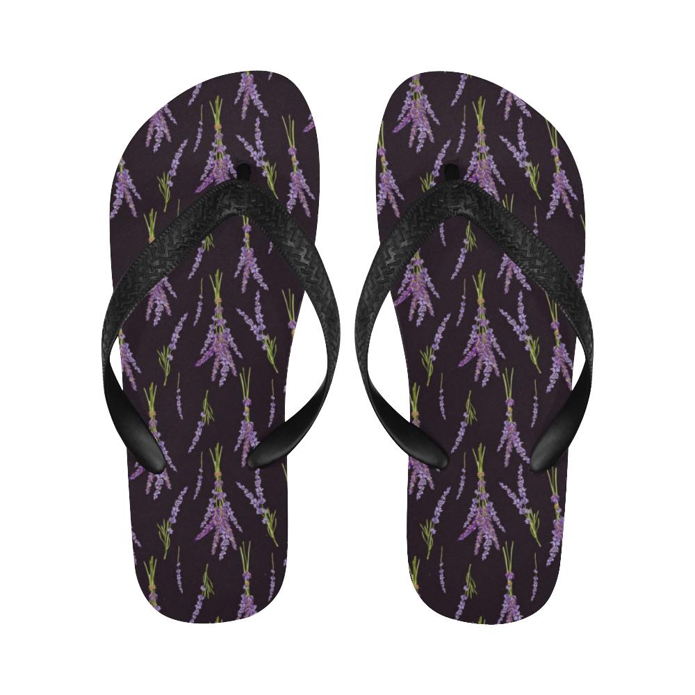 Lavender Pattern Print Design LV05 Flip Flops-JorJune