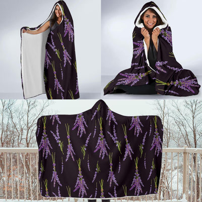 Lavender Pattern Print Design LV05 Hooded Blanket-JORJUNE.COM