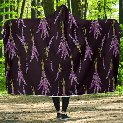 Lavender Pattern Print Design LV05 Hooded Blanket-JORJUNE.COM