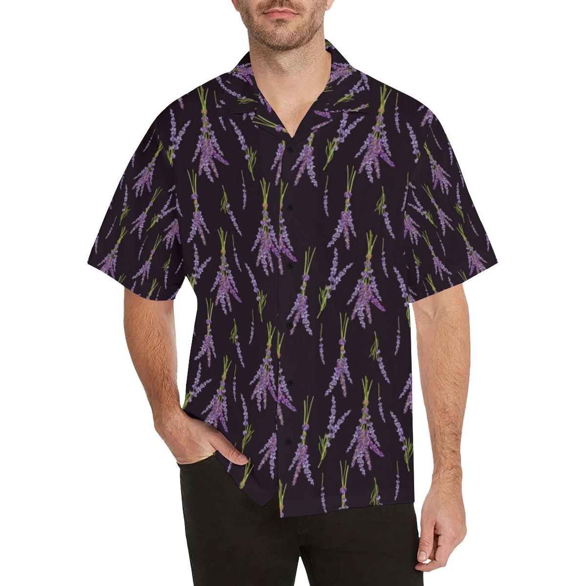 Lavender Pattern Print Design LV05 Men Hawaiian Shirt-JorJune