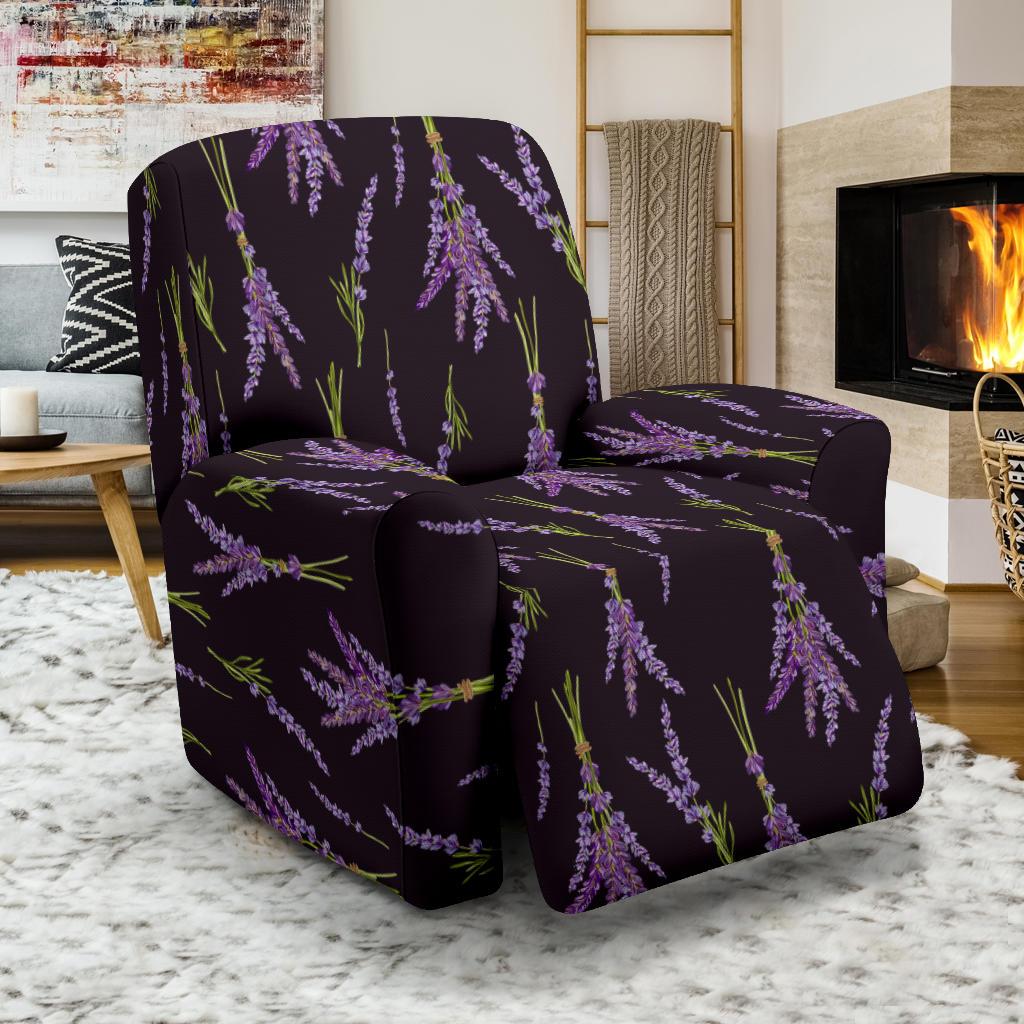 Lavender Pattern Print Design LV05 Recliner Slipcover-JORJUNE.COM