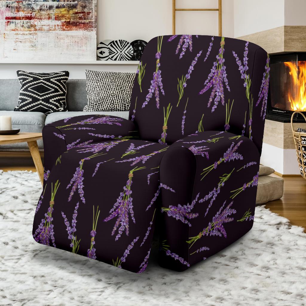 Lavender Pattern Print Design LV05 Recliner Slipcover-JORJUNE.COM