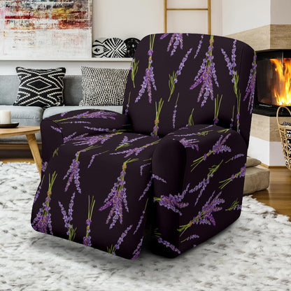 Lavender Pattern Print Design LV05 Recliner Slipcover-JORJUNE.COM