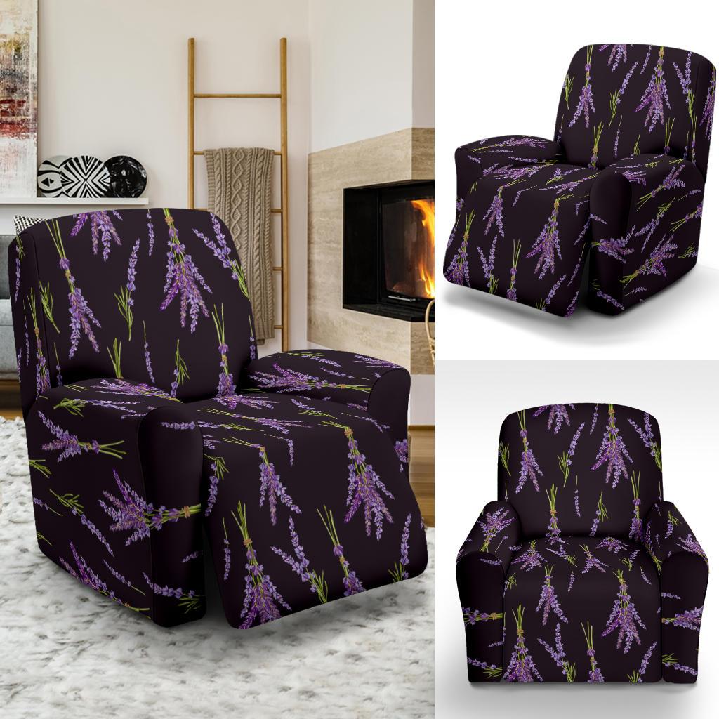 Lavender Pattern Print Design LV05 Recliner Slipcover-JORJUNE.COM