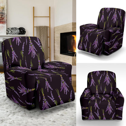 Lavender Pattern Print Design LV05 Recliner Slipcover-JORJUNE.COM