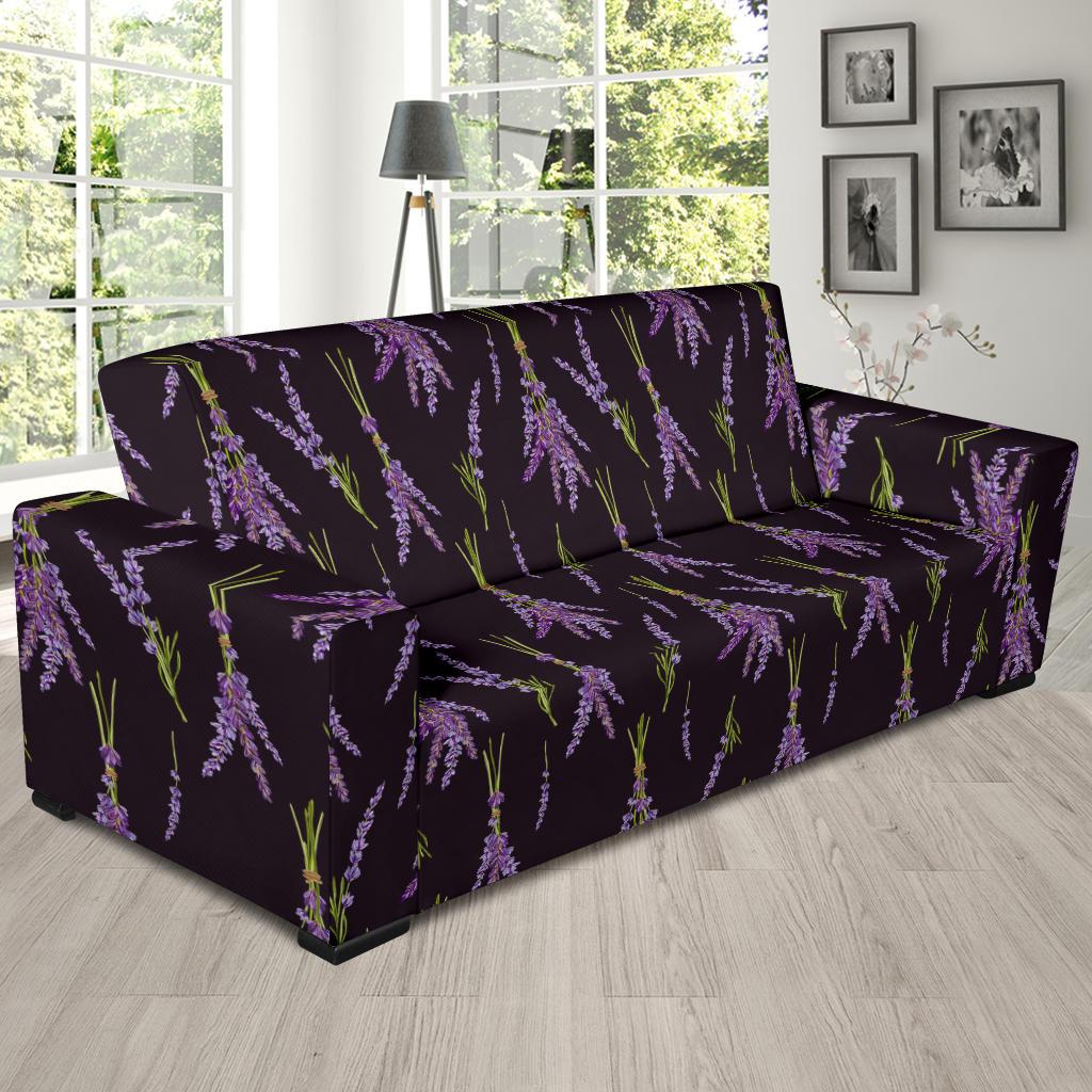 Lavender Pattern Print Design LV05 Sofa Slipcover-JORJUNE.COM