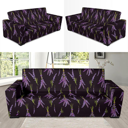 Lavender Pattern Print Design LV05 Sofa Slipcover-JORJUNE.COM