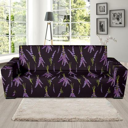 Lavender Pattern Print Design LV05 Sofa Slipcover-JORJUNE.COM