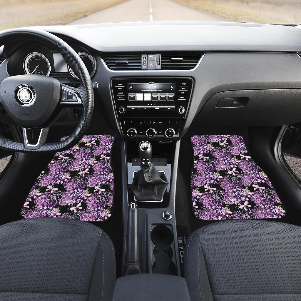 Lavender Pattern Print Design LV06 Car Floor Mats-JorJune.com