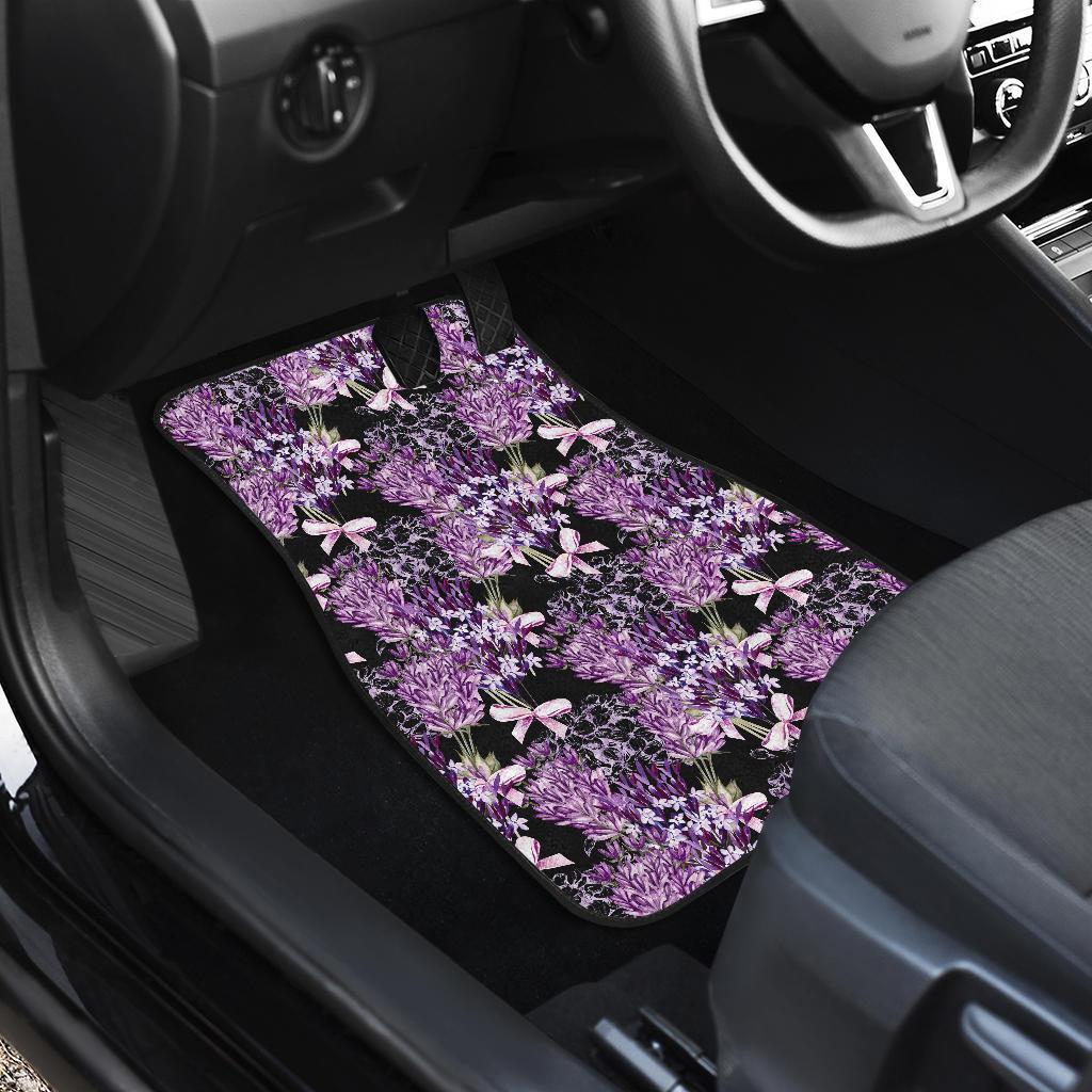 Lavender Pattern Print Design LV06 Car Floor Mats-JorJune.com