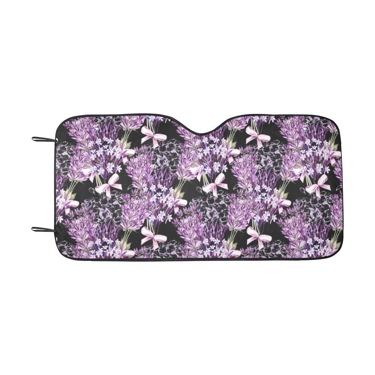 Lavender Pattern Print Design LV06 Car Sun Shade-JorJune