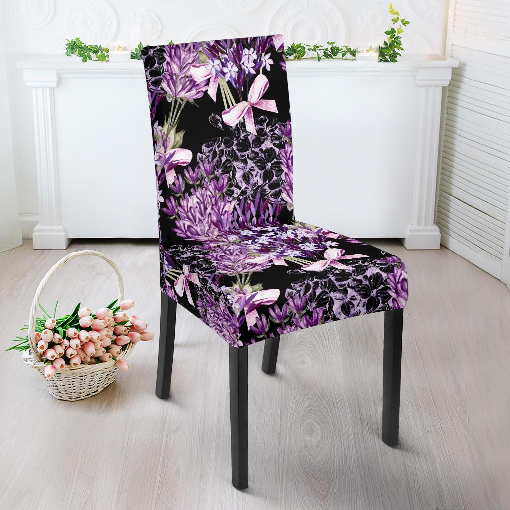 Lavender Pattern Print Design LV06 Dining Chair Slipcover-JORJUNE.COM