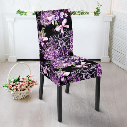 Lavender Pattern Print Design LV06 Dining Chair Slipcover-JORJUNE.COM
