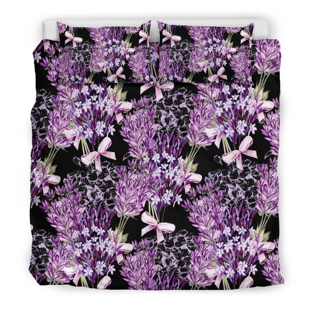 Lavender Pattern Print Design LV06 Duvet Cover Bedding Set-JORJUNE.COM