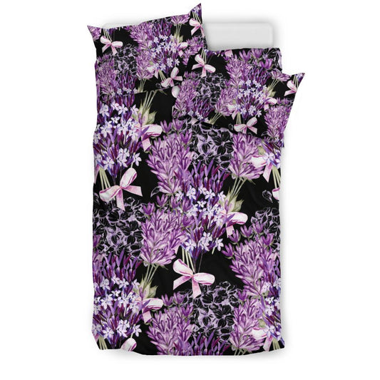 Lavender Pattern Print Design LV06 Duvet Cover Bedding Set-JORJUNE.COM