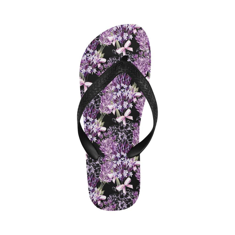 Lavender Pattern Print Design LV06 Flip Flops-JorJune