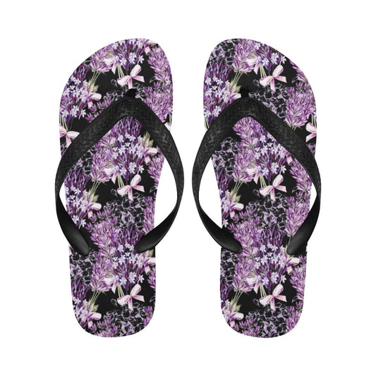 Lavender Pattern Print Design LV06 Flip Flops-JorJune